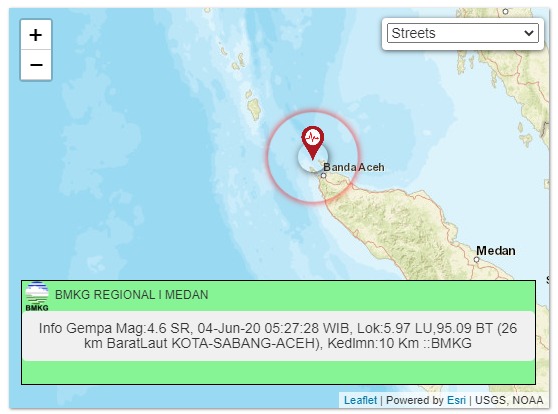 Satu Ruko dan Kantor Mukim Rusak Berat Pascagempa Aceh M 4,8