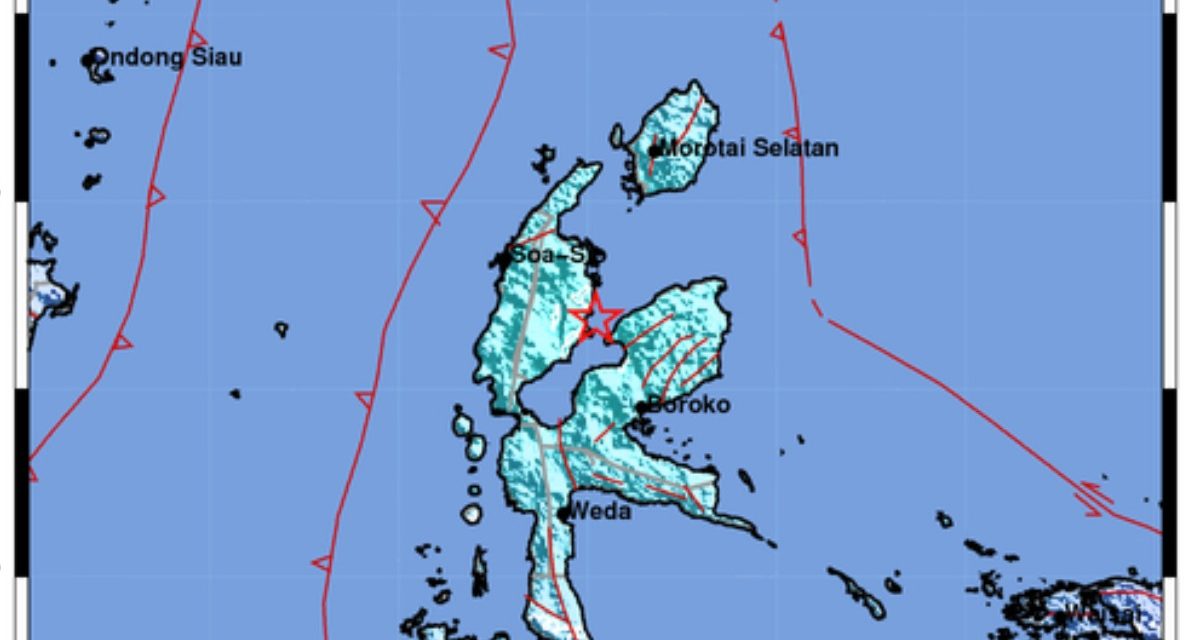 Warga Halmahera Utara Rasakan Guncangan Sedang Gempa M5,7