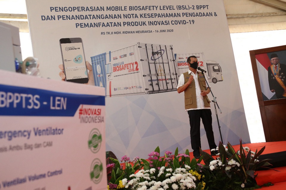 Ketua Gugus Tugas Nasional Apresiasi Mobile Biosatefy Level (BSL)-2 BPPT