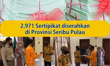 2.971 Sertipikat diserahkan di Provinsi Seribu Pulau