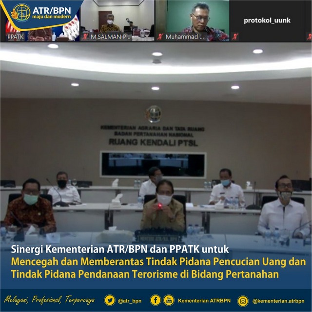 Sinergi Kementerian ATR/BPN dan PPATK untuk Mencegah dan Memberantas Tindak Pidana Pencucian Uang dan Tindak Pidana Pendanaan Terorisme di Bidang Pertanahan