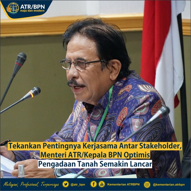 Tekankan Pentingnya Kerja Sama Antar Stakeholder, Menteri ATR/Kepala BPN Optimistis Pengadaan Tanah Semakin Lancar