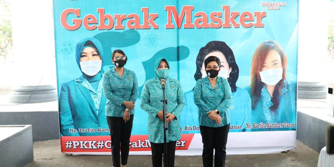 Ketum TP-PKK Beri Edukasi Pentingnya Disiplin Pakai Masker Melalui Gerakan “Gebrak Masker PKK”