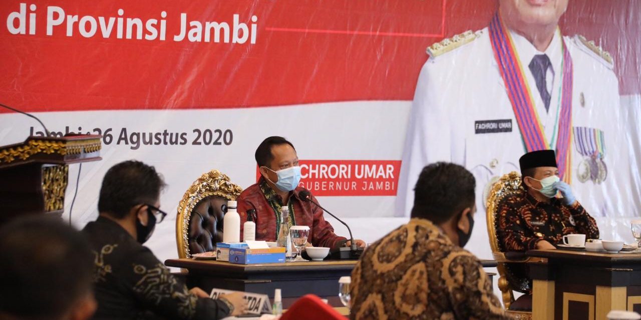 Mendagri Tekankan 3M dan 3T Penanganan Covid-19 di Provinsi Jambi