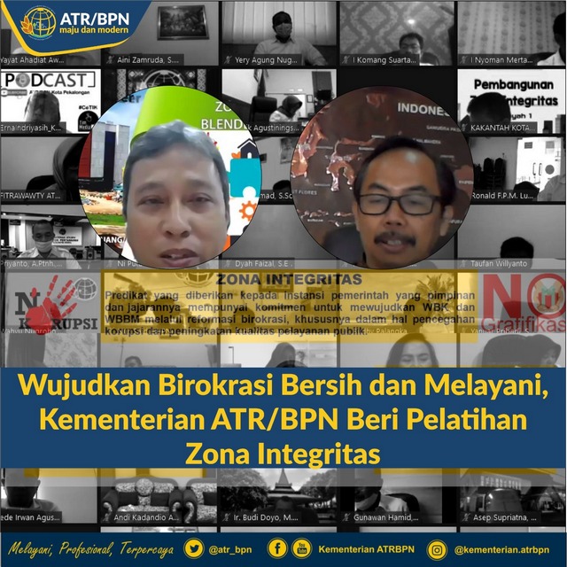 Wujudkan Birokrasi Bersih Dan Melayani, Kementerian ATR/BPN Beri ...