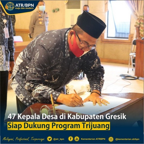 47 Kepala Desa di Kabupaten Gresik Siap Dukung Program Trijuang