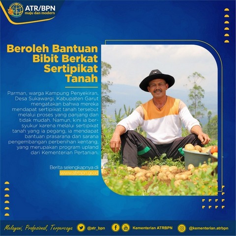 Beroleh Bantuan Bibit Berkat Sertipikat Tanah