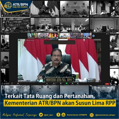 Terkait Tata Ruang dan Pertanahan, Kementerian ATR/BPN akan Susun Lima RPP