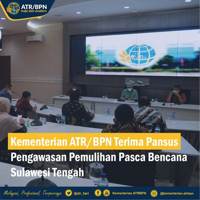 Kementerian ATR/BPN Terima Pansus Pengawasan Pemulihan Pasca Bencana Sulawesi Tengah