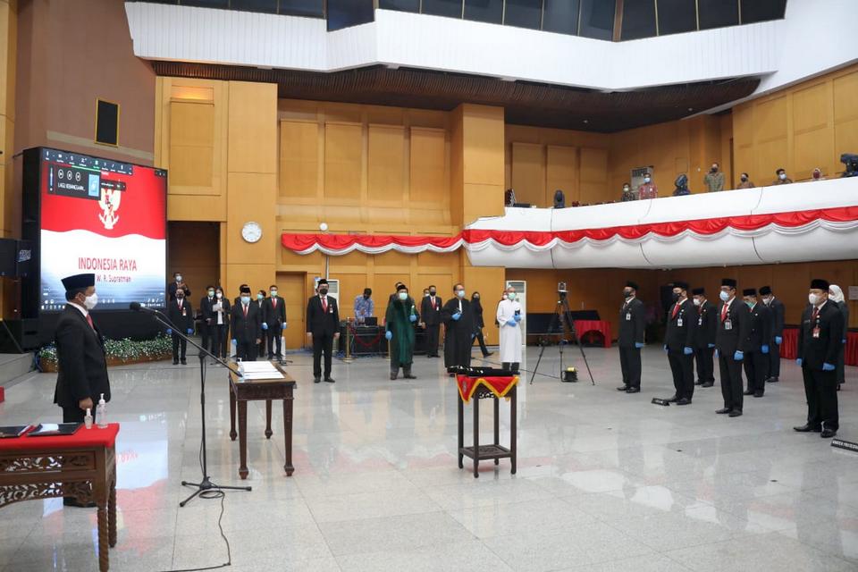 Arahan Mendagri Saat Resmi Melantik Sejumlah Pejabat Tinggi Pratama, Administrator, dan Pengawas  di Lingkungan Kemendagri dan BNPP