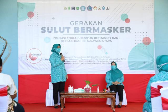 Gerakan Sulut Bermasker, Ketum TP PKK Pusat Ajak Anak-Anak Patuhi Protokol Kesehatan