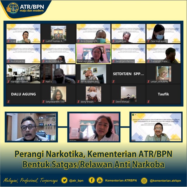 Perangi Narkotika, Kementerian ATR/BPN Bentuk Satgas/Relawan Anti Narkoba