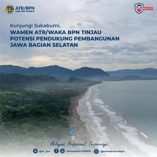 Kunjungi Sukabumi, Wamen ATR/Waka BPN Tinjau Potensi Pendukung Pembangunan Jawa Bagian Selatan