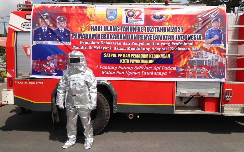 Rayakan Hari Jadi Ke-102, Damkar Kota Payakumbuh Hadirkan Pakaian Aluminized