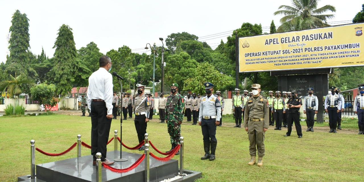 Wali Kota Payakumbuh Riza Falepi Pimpin Pelaksanaan Apel Gelar Pasukan Operasi Ketupat Tahun 2021