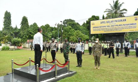 Wali Kota Payakumbuh Riza Falepi Pimpin Pelaksanaan Apel Gelar Pasukan Operasi Ketupat Tahun 2021