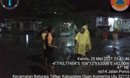 Anak Sungai Meluap, Kabupaten Ogan Komering Ulu Tergenang Banjir