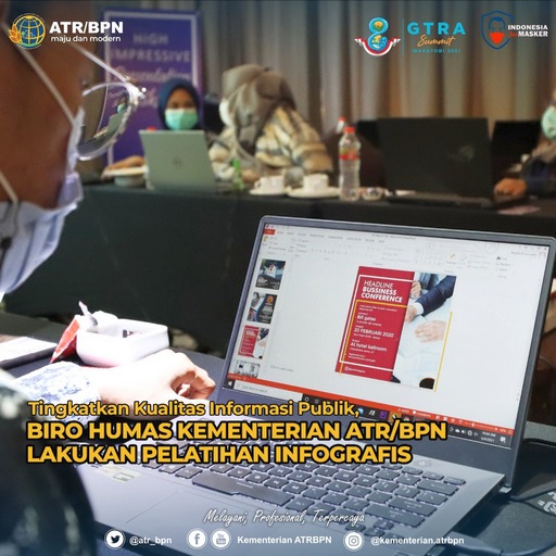 Tingkatkan Kualitas Informasi Publik, Biro Humas Kementerian ATR/BPN Lakukan Pelatihan Infografis