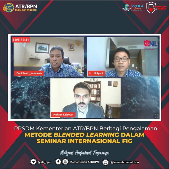 PPSDM Kementerian ATR/BPN Berbagi Pengalaman Metode Blended Learning dalam Seminar Internasional FIG