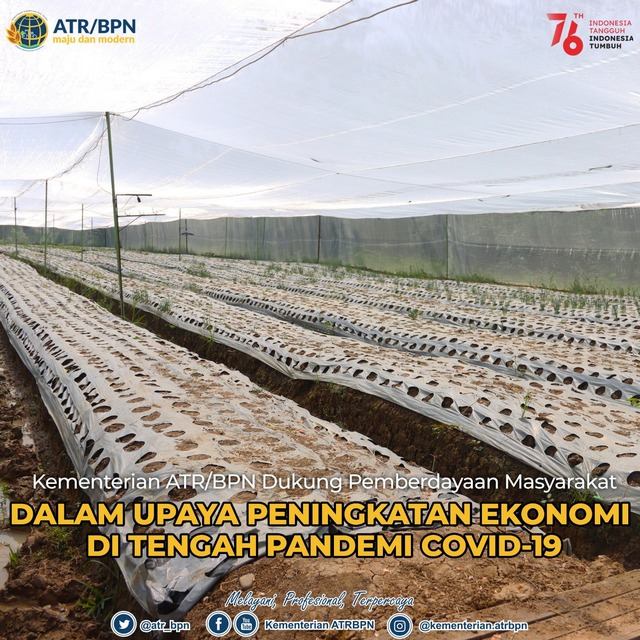 Kementerian ATR/BPN Dukung Pemberdayaan Masyarakat dalam Upaya Peningkatan Ekonomi di Tengah Pandemi Covid-19