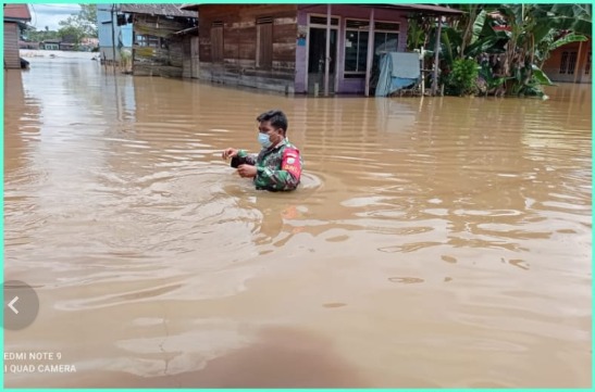 Banjir di Kabupaten Katingan Berangsur Surut