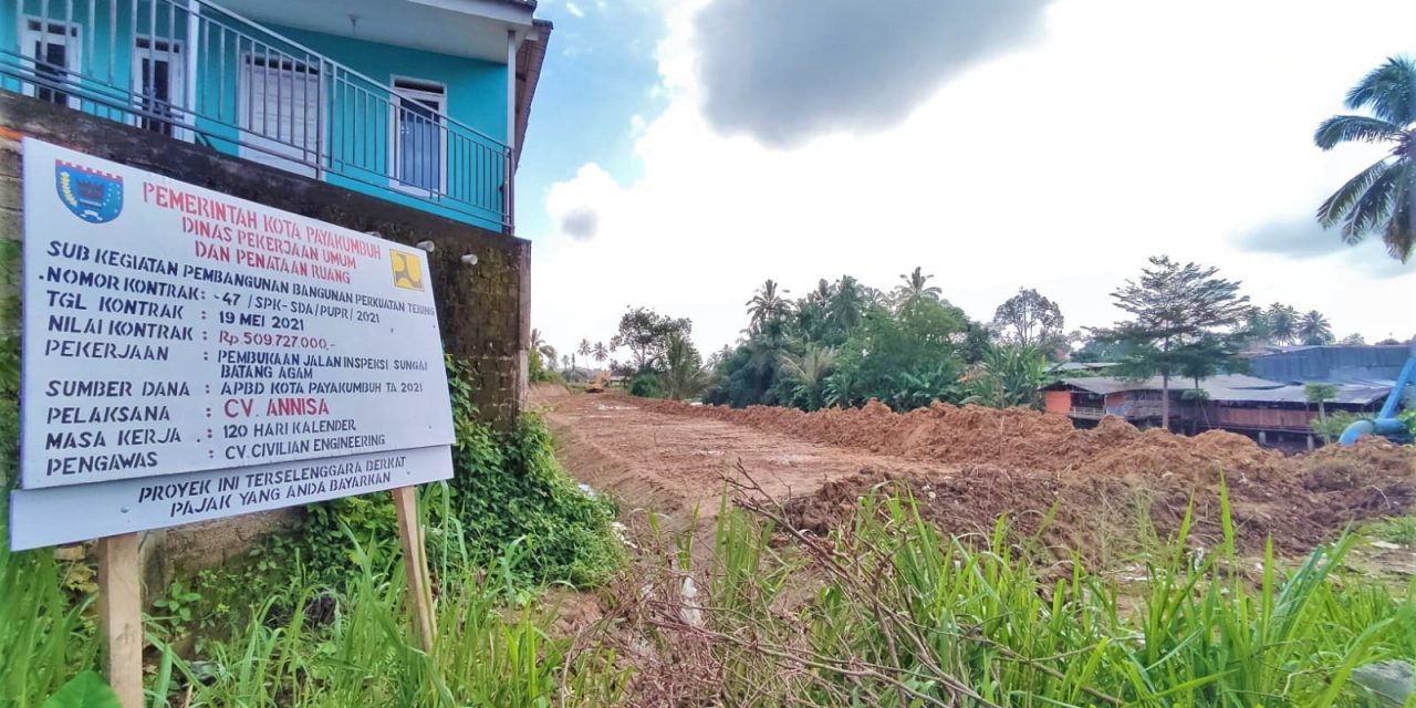 Jalan Inspeksi Batang Agam Dari Jembatan Hasanuddin Hingga Lundang Mulai Dibangun, Saat Ini Pembukaan Lahan