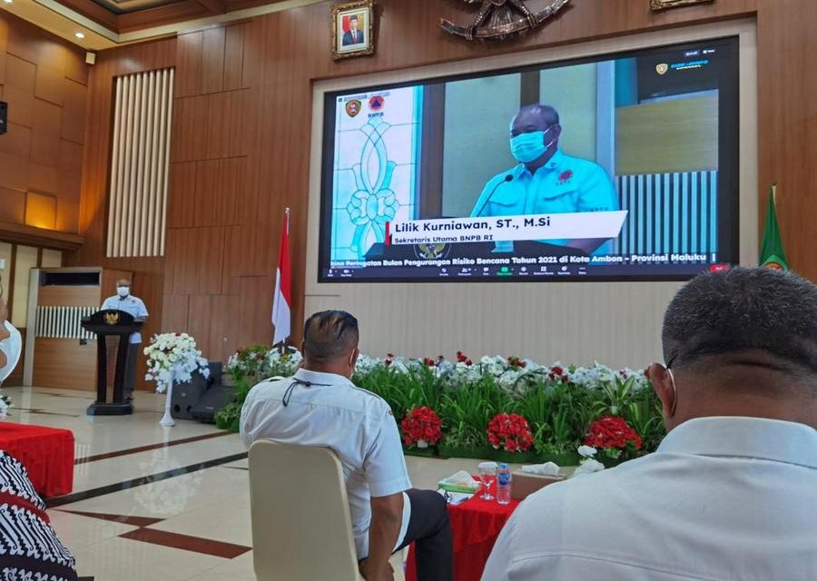 Gubernur Maluku dan Sestama BNPB Buka Rangkaian Kegiatan Peringatan Bulan PRB 2021