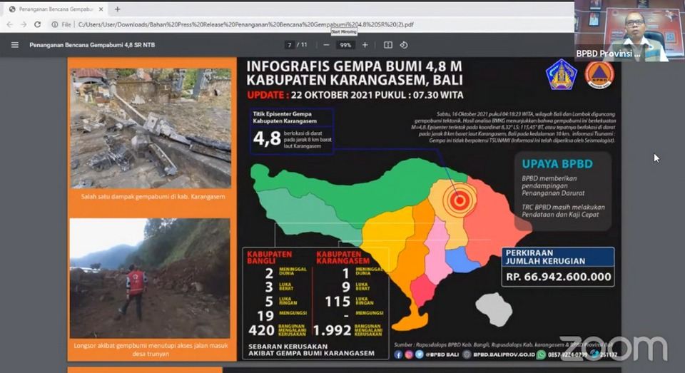 [Update] – Gempa M4,8 Bali: Jalan Terdampak Longsor Sudah Bisa Dilewati, Waspada Alur Lembah Sungai dan Tebing Terjal serta Opsi Perkuatan Bangunan Berbasis Masyarakat