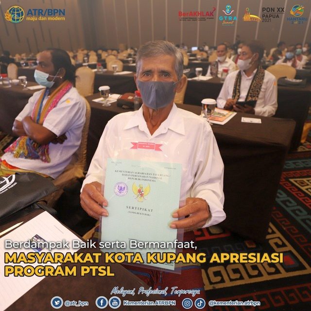 Berdampak Baik serta Bermanfaat, Masyarakat Kota Kupang Apresiasi Program PTSL