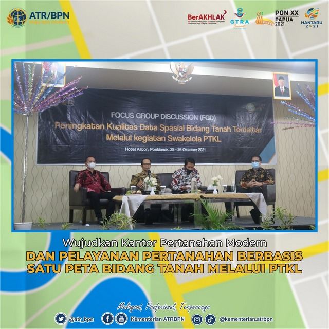 Wujudkan Kantor Pertanahan Modern dan Pelayanan Pertanahan Berbasis Satu Peta Bidang Tanah melalui PTKL