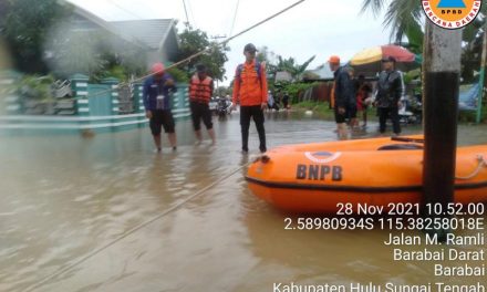 Banjir Rendam Empat Kecamatan di Kabupaten Hulu Sungai Tengah