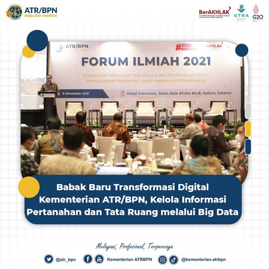 Babak Baru Transformasi Digital Kementerian ATR/BPN, Kelola Informasi Pertanahan dan Tata Ruang melalui Big Data