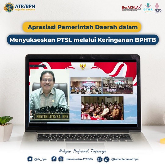 Apresiasi Pemerintah Daerah dalam Menyukseskan PTSL melalui Keringanan BPHTB