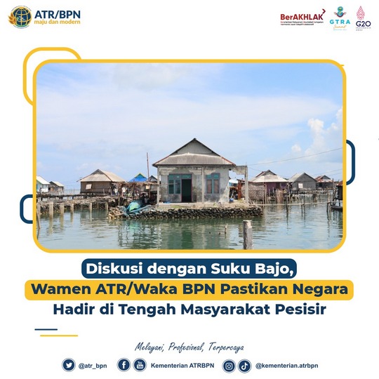 Diskusi dengan Suku Bajo, Wamen ATR/Waka BPN Pastikan Negara Hadir di Tengah Masyarakat Pesisir