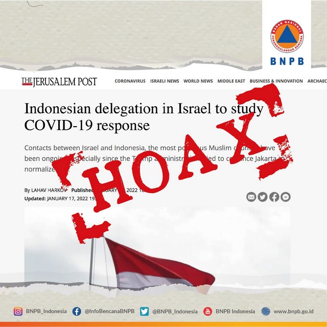 Berita Kunjungan Kerja Ketua Satgas ke Israel Adalah Tidak Benar