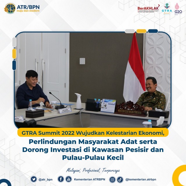 GTRA Summit 2022 Wujudkan Kelestarian Ekonomi, Perlindungan Masyarakat Adat serta Dorong Investasi di Kawasan Pesisir dan Pulau-Pulau Kecil