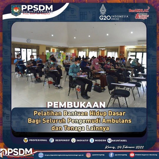 PPSDM Kemendagri Regional Bandung Bekali Sopir Ambulans Pelatihan Bantuan Hidup Dasar