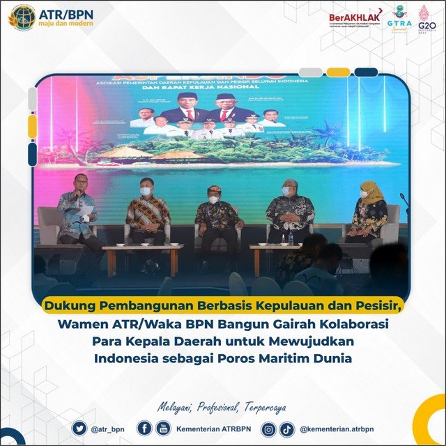 Dukung Pembangunan Berbasis Kepulauan dan Pesisir, Wamen ATR/Waka BPN Bangun Gairah Kolaborasi Para Kepala Daerah untuk Mewujudkan Indonesia sebagai Poros Maritim Dunia