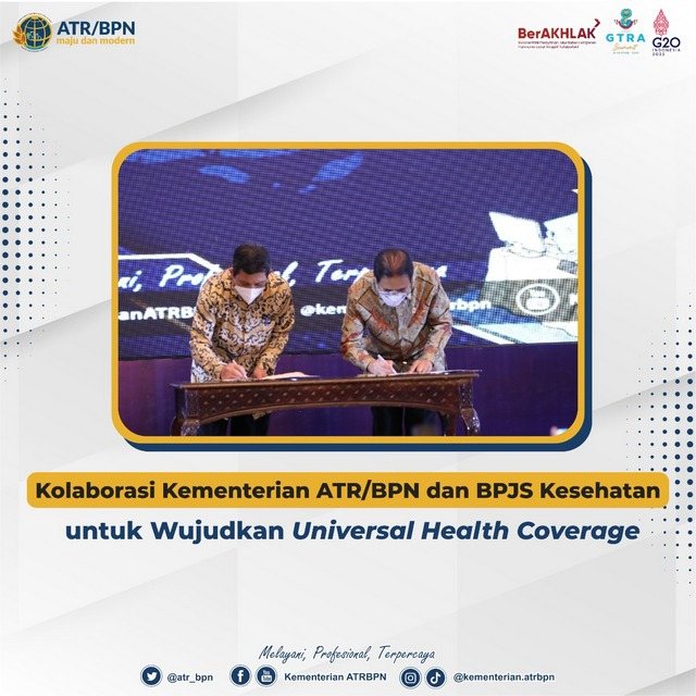 Kolaborasi Kementerian ATR/BPN dan BPJS Kesehatan untuk Wujudkan Universal Health Coverage