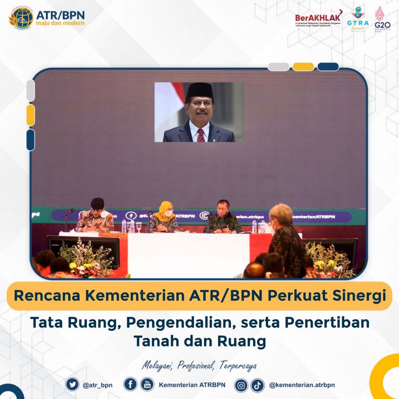 Rencana Kementerian ATR/BPN Perkuat Sinergi Tata Ruang, Pengendalian ...