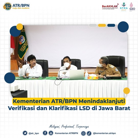 Kementerian ATR/BPN Menindaklanjuti Verifikasi dan Klarifikasi LSD di Jawa Barat