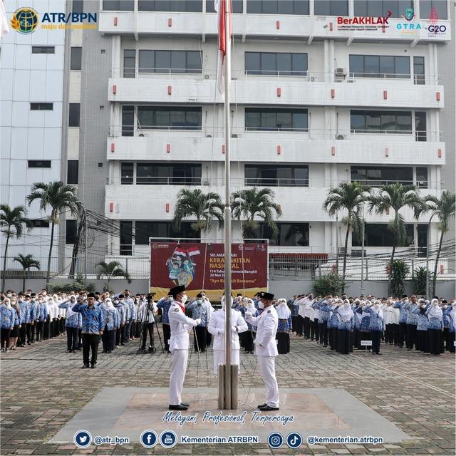 Kementerian ATR/BPN mengikuti upacara peringatan Harkitnas ke 114