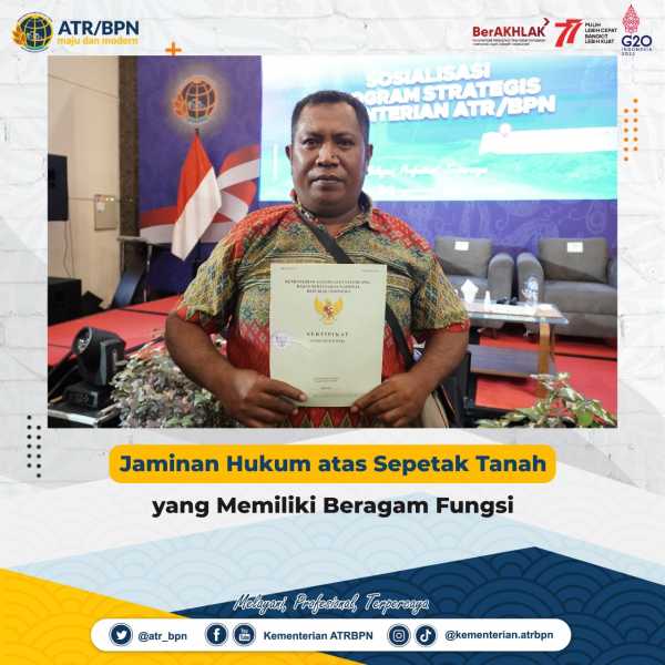 Jaminan Hukum atas Sepetak Tanah yang Memiliki Beragam Fungsi