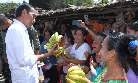 Presiden Jokowi Temui Pedagang di Pasar Alasa