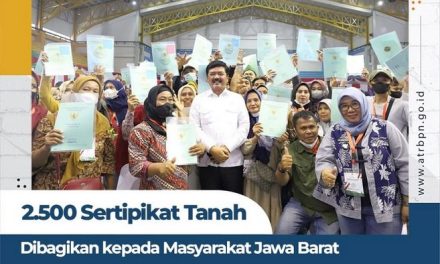 2.500 Sertipikat Tanah Dibagikan kepada Masyarakat Jawa Barat