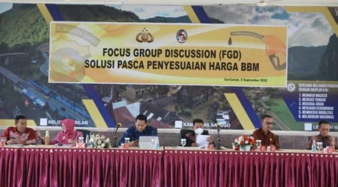 Pemkab Dan Polres 50 Kota Gelar FGD Terkait Kenaikan Harga BBM