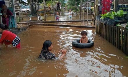 Banjir Sanggau Masih Menggenang, Tim Gabungan Tetap Bersiaga