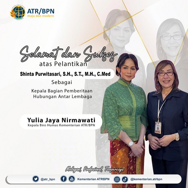 Selamat dan sukses atas pelantikan Ibu Shinta Purwitasari