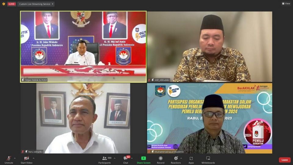 Gelar Webinar, Kemendagri Dorong Ormas Didik Pemilih Cerdas Wujudkan Pemilu Berkualitas