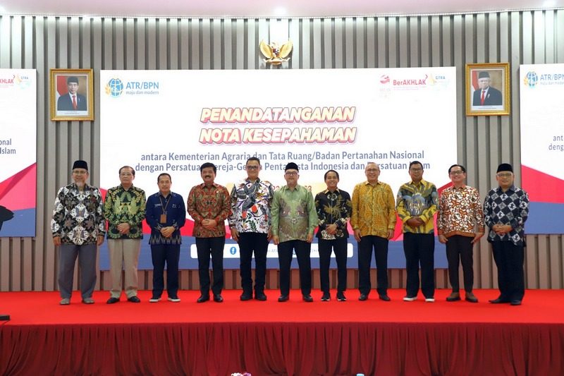 Dorong Sertipikasi Tanah Organisasi Keagamaan, Menteri ATR/Kepala BPN Tandatangani MoU dengan PGPI dan PERSIS